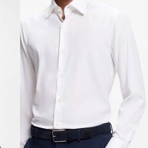 BOSS by HUGO BOSS Men’s White Slim Fit Shirt, Size 16.5 (L) BRAND NEW